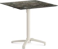 Feros 110151577 X Cross - In hoogte verstelbaar zand tafelonderstel + Galaxy Marble HPL Tafelblad 70x70 cm