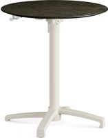 Feros 110151670 X Cross - In hoogte verstelbaar zand tafelonderstel + Midnight Marble HPL Tafelblad Ø70 cm