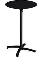 Feros 111031070 X Cross - Bartafel onderstel zwart + Zwart HPL Tafelblad Ø70 cm