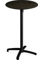 Feros 111031670 X Cross - Bartafel onderstel zwart + Midnight Marble HPL Tafelblad Ø70 cm