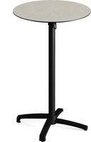 Feros 111031870 X Cross - Bartafel onderstel zwart + Sand stone HPL Tafelblad Ø70 cm