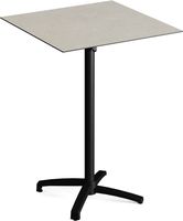 Feros 111031877 X Cross - Bartafel onderstel zwart + Sand stone HPL Tafelblad 70x70 cm