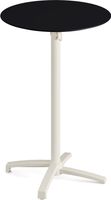 Feros 119091070 X Cross - Bartafel onderstel zand + Zwart HPL Tafelblad Ø70 cm