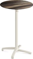 Feros 119091270 X Cross - Bartafel onderstel zand + Tropical Wood HPL Tafelblad Ø70 cm