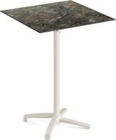 Feros 119091577 X Cross - Bartafel onderstel zand + Galaxy Marble HPL Tafelblad 70x70 cm