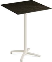 Feros 119091677 X Cross - Bartafel onderstel zand + Midnight Marble HPL Tafelblad 70x70 cm