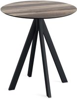 Infinity Terrastafel Zwart Frame + Tropical Wood HPL 70 cm - Essentials 120011270