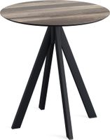 Infinity Terrastafel Zwart Frame + Tropical Wood HPL 70 cm - Essentials 120011270