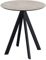 Infinity Terrastafel Zwart Frame + Moonstone HPL 70 cm - Essentials 120011370