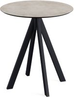 Infinity Terrastafel Zwart Frame + Moonstone HPL 70 cm - Essentials 120011370