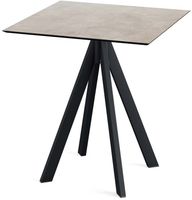 Infinity Terrastafel Zwart Frame + Moonstone HPL 70x70 cm - Essentials 120011377