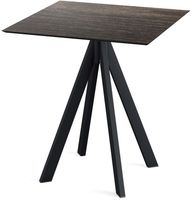 Infinity Terrastafel Zwart Frame + Riverwashed Wood HPL 70x70 cm - Essentials 120011477