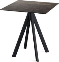 Infinity Terrastafel Zwart Frame + Riverwashed Wood HPL 70x70 cm - Essentials 120011477