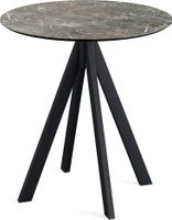 Infinity Terrastafel Zwart Frame + Galaxy Marble HPL 70 cm - Essentials 120011570
