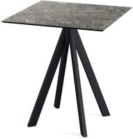 Infinity Terrastafel Zwart Frame + Galaxy Marble HPL 70x70 cm - Essentials 120011577