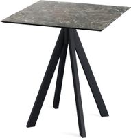 Infinity Terrastafel Zwart Frame + Galaxy Marble HPL 70x70 cm - Essentials 120011577