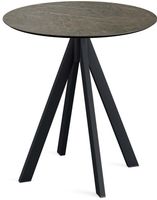 Infinity Terrastafel Zwart Frame + Midnight Marble HPL 70 cm - Essentials 120011670