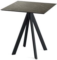 Infinity Terrastafel Zwart Frame + Midnight Marble HPL 70x70 cm - Essentials 120011677