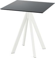 Infinity Terrastafel Wit Frame + Zwart HPL 70x70 cm - Essentials 120021077