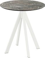 Infinity Terrastafel Wit Frame + Galaxy Marble HPL 70 cm - Essentials 120021570