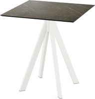 Infinity Terrastafel Wit Frame + Midnight Marble HPL 70x70 cm - Essentials 120021677