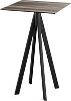 Infinity Statafel Zwart Frame + Tropical Wood HPL 70x70 cm - Essentials 120041277