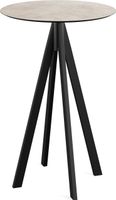 Infinity Statafel Zwart Frame + Moonstone HPL 70 cm - Essentials 120041370