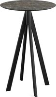 Infinity Statafel Zwart Frame + Galaxy Marble HPL 70 cm - Essentials 120041570