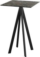 Infinity Statafel Zwart Frame + Galaxy Marble HPL 70x70 cm - Essentials 120041577