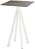 Infinity Statafel Wit Frame + Tropical Wood HPL 70x70 cm - Essentials 120051277