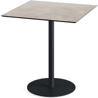 Urban Terrastafel Zwart Frame + Moonstone HPL 70x70 cm - Essentials 130011377