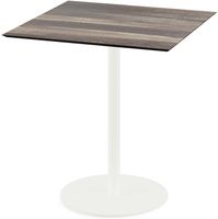 Urban Terrastafel Wit Frame + Tropical Wood HPL 70x70 cm - Essentials 130021277