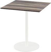 Urban Terrastafel Wit Frame + Tropical Wood HPL 70x70 cm - Essentials 130021277