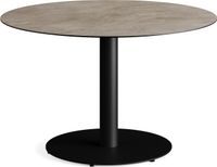 Feros 1310113120 Urban - Dining tafel frame zwart + Moonstone HPL Tafelblad Ø120 cm