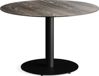 Feros 1310114120 Urban - Dining tafel frame zwart + Riverwashed Wood HPL Tafelblad Ø120 cm