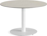 Feros 1310218120 Urban - Dining table Wit frame + Sand stone HPL Tafelblad Ø120 cm