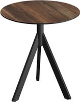 Essentials Infinity Tripod Terrastafel Zwart Frame + Tropical Wood HPL 70 cm - 140011270