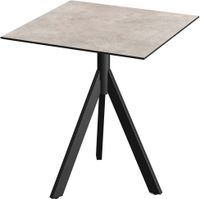 Essentials Infinity Tripod Terrastafel Zwart Frame + Moonstone HPL 70x70 cm - 140011377