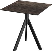 Essentials Infinity Tripod Terrastafel Zwart Frame + Riverwashed Wood HPL 70x70 cm - 140011477