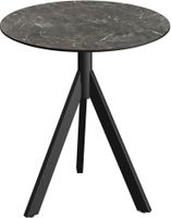 Essentials Infinity Tripod Terrastafel Zwart Frame + Galaxy Marble HPL 70 cm - 140011570