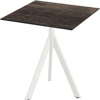 Essentials Infinity Tripod Terrastafel Wit Frame + Riverwashed Wood HPL 70x70 cm - 140021477