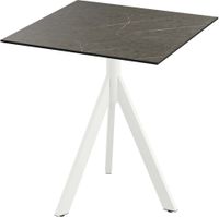 Essentials Infinity Tripod Terrastafel Wit Frame + Midnight Marble HPL 70x70 cm - 140021677
