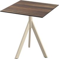 Essentials Infinity Tripod Terrastafel Zand Frame + Tropical Wood HPL 70x70 cm - 140031277