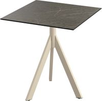 Essentials Infinity Tripod Terrastafel Zand Frame + Midnight Marble HPL 70x70 cm - 140031677