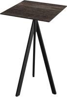 Essentials Infinity Tripod Statafel Zwart Frame + Riverwashed Wood HPL 70x70 cm - 140041477
