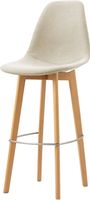 Feros 506F159592 Keeve - Barstoel met stapelbaar frame - Gestoffeerde zitting