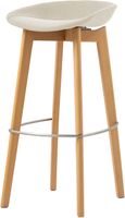 Feros 506F159593 Keeve - Barkruk lage kuip met stapelbaar frame - Gestoffeerde zitting