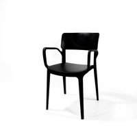 Wing Stoel Zwart - Stapelbare Stoel plastic - 50920 - veba 50920
