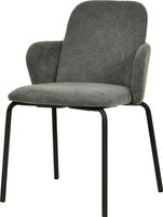 Essentials Paddy Stapelbare Stoel Gestoffeerd Donkergrijs - 51008