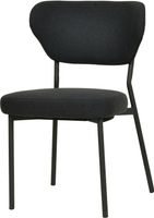 Essentials Duko Stapelbare Stoel Gestoffeerd Zwart - 51024